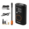 Pixxo Pump Portable Tyre Inflator, (4000mAh Battery +12V Car Port), 150PSI Air Compressor for Cars, Bikes, Motorcycles, Balls